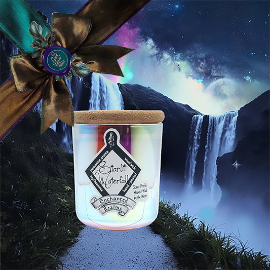 enchanted realms starlit waterfall fantasy scented candle