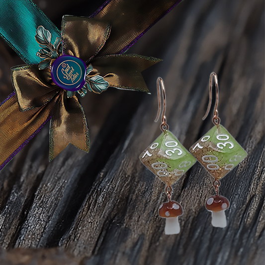 Funky Forest Dice Earrings - Small Accent